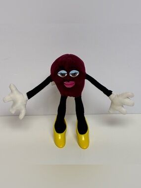 Hardee's Vintage Plush Bendable California Raisins Lady 1988 Applause Heels 6in